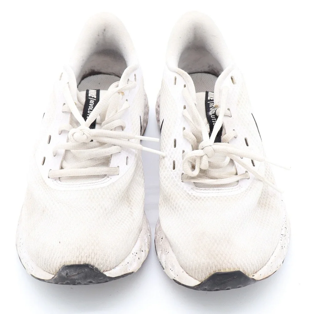 Nike Revolution 5 Running Shoes White Black DJ6009-100 Size 9